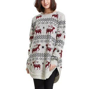 Shineflow Women's Midi Christmas Pullover Sweater